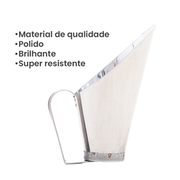 Concha Medidor para Cereais Ração Aço Inox 1kg (1000g) - Gudim - 3