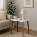 Ver imagem 6 de Mesa Lateral Lunna Retangular MDF Madeira Maciça 45cm Decorise