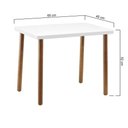 Ver imagem 2 de Mesa Lateral Lunna Retangular MDF Madeira Maciça 45cm Decorise