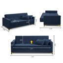 Ver imagem 2 de Sofá Cama 3 Lugares 2,00m Aurora Suede Adonai Estofados
