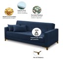 Ver imagem 3 de Sofá Cama 3 Lugares 2,00m Aurora Suede Adonai Estofados