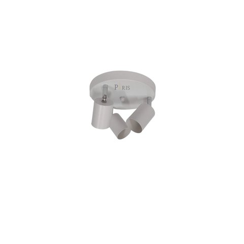 Spot Sobrepor Direcionável Triplo com Base Redonda Branco GU10 20cm EMBU LED