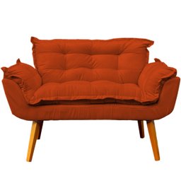 Kit Namoradeira Decorativa + 2 Poltronas Reforçadas Para Amamentação Suede - 3