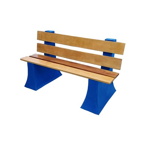 Banco Jardim Espera com Encosto 1,5 metro - AZUL ARARA 009