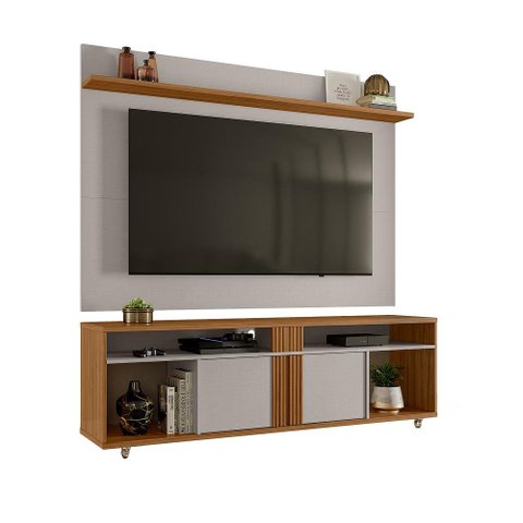 Conjunto para Sala Rack Nt1290 e Painel de Tv Nt1305 Freijó Off White Notável Móveis