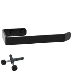 Suporte Porta Papel Higiênico de Parede Preto Fosco F.plus - 3