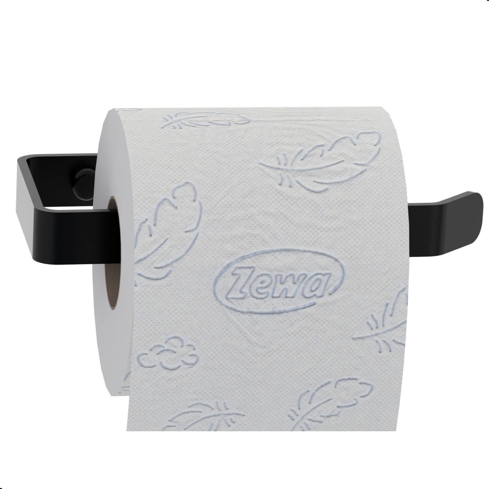 Suporte Porta Papel Higiênico de Parede Preto Fosco F.plus - 2