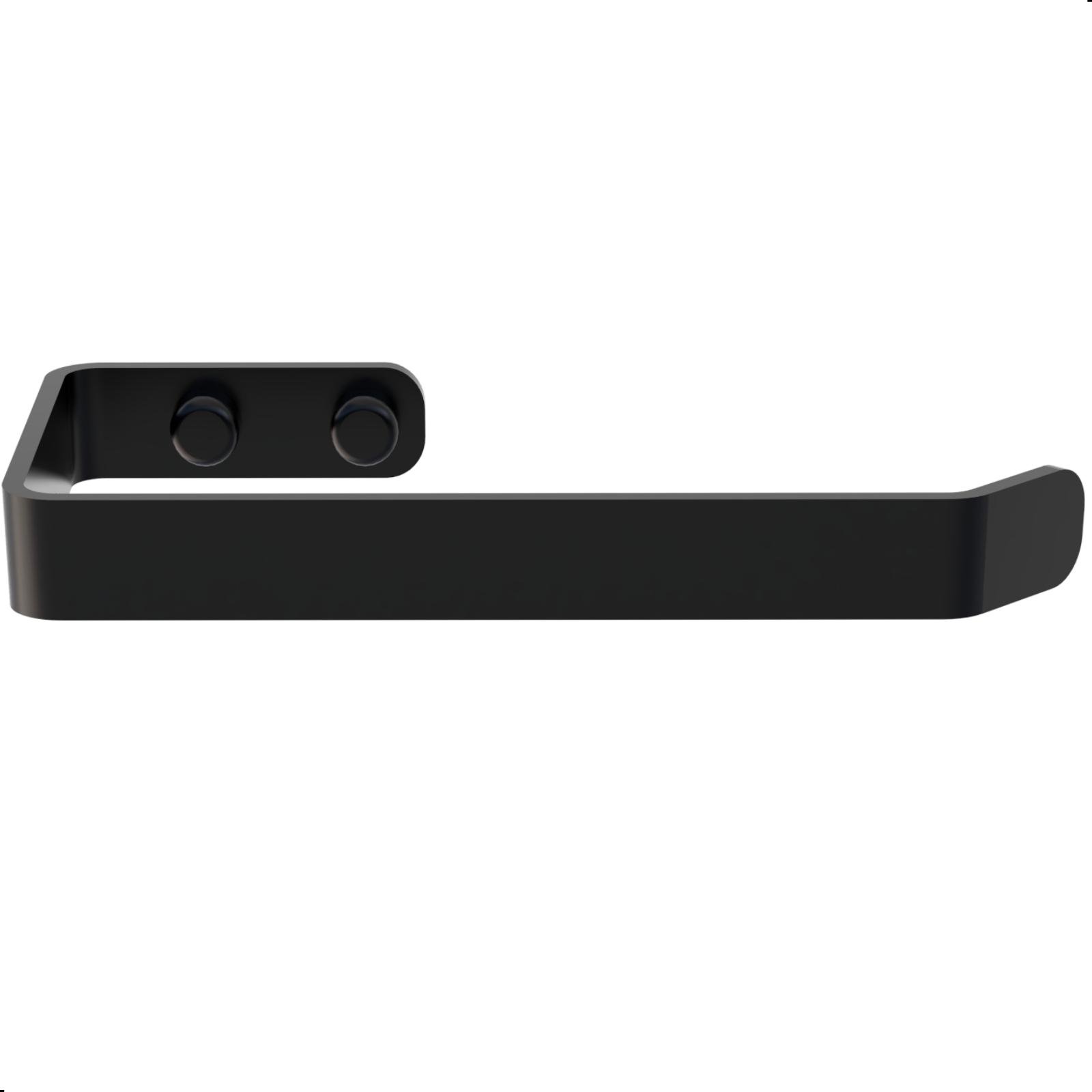 Suporte Porta Papel Higiênico de Parede Preto Fosco F.plus - 1