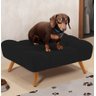 Puff Pet Cama Estofada para Cachorro Sofia L02 Suede Preto - Inoviza - 2