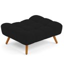 Ver imagem 1 de Puff Pet Cama Estofada para Cachorro Sofia L02 Suede Preto - Inoviza
