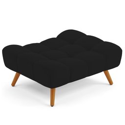 Puff Pet Cama Estofada para Cachorro Sofia L02 Suede Preto - Inoviza - 1