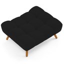 Ver imagem 3 de Puff Pet Cama Estofada para Cachorro Sofia L02 Suede Preto - Inoviza