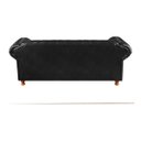 Ver imagem 5 de Conjunto Sofá 3 Lugares E Poltrona Chesterfield Com Capitonê Luís Xv - Couríssimo Preto