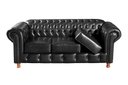 Ver imagem 3 de Conjunto Sofá 3 Lugares E Poltrona Chesterfield Com Capitonê Luís Xv - Couríssimo Preto