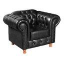 Ver imagem 6 de Conjunto Sofá 3 Lugares E Poltrona Chesterfield Com Capitonê Luís Xv - Couríssimo Preto