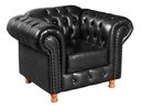 Ver imagem 6 de Conjunto Sofá 3 Lugares E Poltrona Chesterfield Com Capitonê Luís Xv - Couríssimo Preto