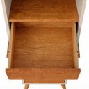 Ver imagem 2 de Mesa de Cabeceira Cancun 1 Gaveta Moderno Off White Bechara Móveis