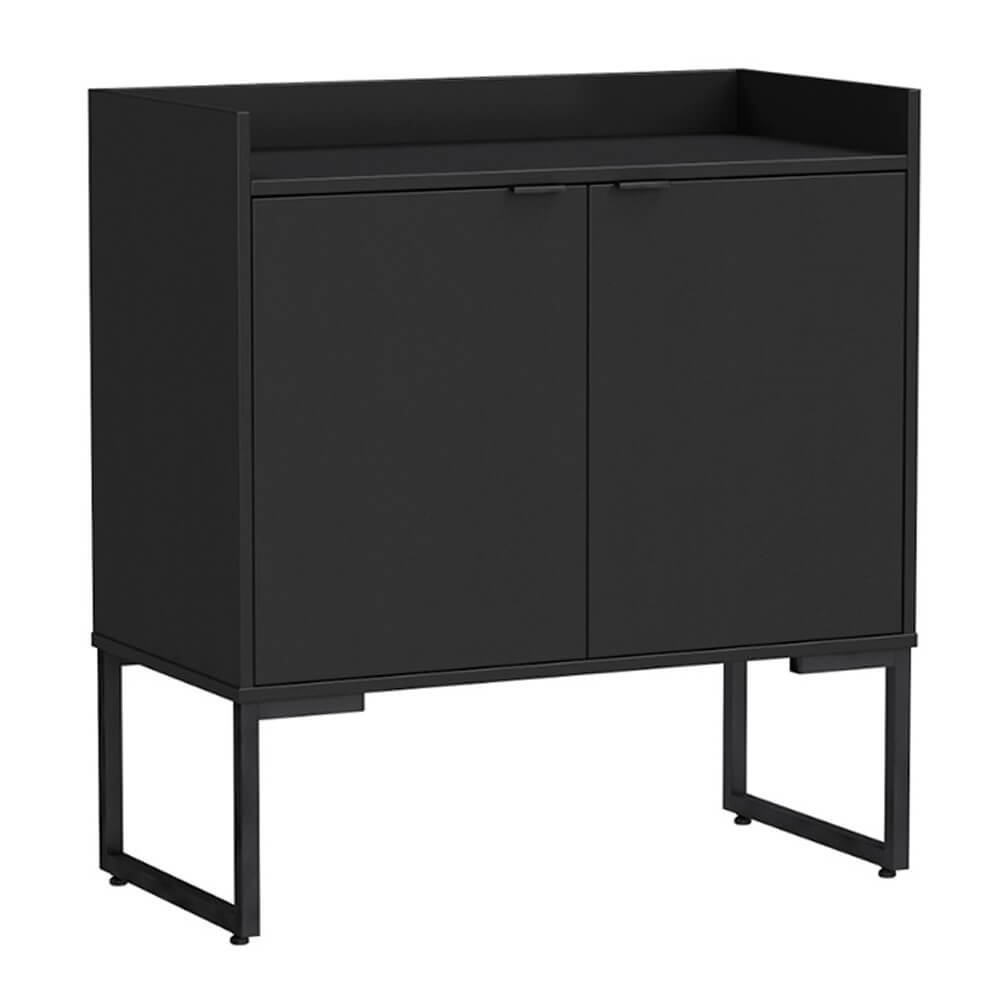 Buffet Balcão Aparador Cantinho do Café Corporativo Escritório 80cm Riviera Preto Dubhome - 4