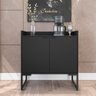 Buffet Balcão Aparador Cantinho do Café Corporativo Escritório 80cm Riviera Preto Dubhome - 1
