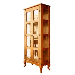 Cristaleira 2 Portas Rústica Madeira Maciça Mel D113vl Denk - 2