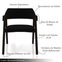 Ver imagem 3 de Kit 3 Cadeiras Sala de Jantar e Jogos Carteados Madeira Maciça Poker Veludo Preto/tabaco G42 - Gran