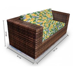 Conjunto Bora Bora - 1 Sofá 2 Lugares + 2 Poltronas + 1 Mesa de Centro - Cozumel - 2