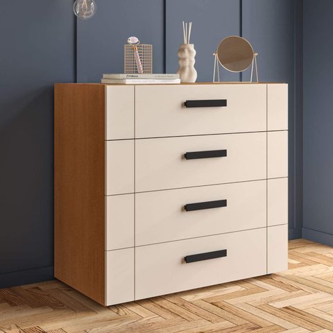 Cômoda Organizadora 90cm com 4 Gavetas 240841 Linha Lisboa Politorno Móveis