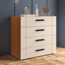 Ver imagem 1 de Cômoda Organizadora 90cm com 4 Gavetas 240841 Linha Lisboa Politorno Móveis