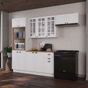 Ver imagem 1 de Cozinha Completa Bariloche 12 Portas 2 Gavetas com Vidro 100% MDF 6225.126 Branco - Indekes