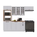 Ver imagem 2 de Cozinha Completa Bariloche 12 Portas 2 Gavetas com Vidro 100% MDF 6225.126 Branco - Indekes