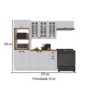 Ver imagem 4 de Cozinha Completa Bariloche 12 Portas 2 Gavetas com Vidro 100% MDF 6225.126 Branco - Indekes