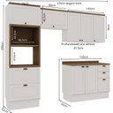 Ver imagem 2 de Armário de Cozinha Compacta Modulada 2,70m 10 Peças Iluminata Genialflex