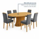 Ver mais imagens de Conjunto Sala de Jantar 6 Lugares Tampo MDF 180x90cm Mesa Orgânica Arthus e Cadeiras Lyra