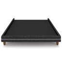 Ver imagem 3 de Cama Queen Base Box Pés Madeira 168cm Suném P05 Linho Cinza Escuro - Lyam Decor