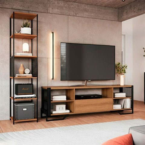 Conjunto P/ Sala 2 Peças Estilo Industrial Mel P1017 P1023