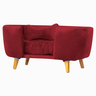 Poltrona Cama Pet Hannah Luxo - Veludo Vermelho - 3