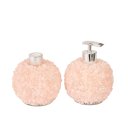 Ver imagem 1 de Kit Lavabo Difusor e Saboneteira Pontas de Quartzo Rosa e Prata