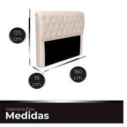 Cabeceira Casal Queen Cama Box Estofada Elisa 160 Cm Veludo - 5