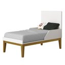 Ver imagem 6 de Dormitório Infantil Classic 3 Portas, Cômoda 6 Gavetas, Berço Branco Fosco com Pés Amadeirado e Colc