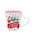 Ver imagem 3 de CANECA DROP CORACAO BICOLOR ROSA - METADE DE MIM