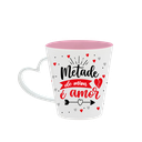 Ver imagem 2 de CANECA DROP CORACAO BICOLOR ROSA - METADE DE MIM