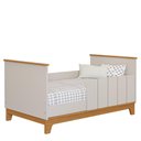 Ver imagem 6 de Jogo de Quarto Infantil Biscoito Cômoda 6 Gavetas e Berço Off White/nature - Permóbili Baby
