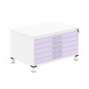 Ver imagem 2 de Mapoteca Mont 5 Gavetas 71,3cm x 120,4cm Aço Branco/Lilas