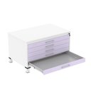 Ver imagem 4 de Mapoteca Mont 5 Gavetas 71,3cm x 120,4cm Aço Branco/Lilas