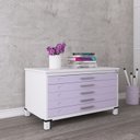 Ver imagem 1 de Mapoteca Mont 5 Gavetas 71,3cm x 120,4cm Aço Branco/Lilas