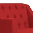 Ver imagem 3 de Poltrona Decorativa Pés Luis XV Gênises Encosto Capitonê Suede Vermelho Carolina Moveis