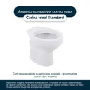 Ver imagem 4 de Assento Sanitário Poliester Carina Bone (Bege Claro) para Vaso Ideal Standard