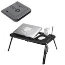 Ver imagem 1 de Mesa Notebook Apoio Refrigerador 2 Coolers Ventilador Touch Suporte Base Refrigerada Cama Sofa Ergon