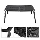 Ver imagem 2 de Mesa Notebook Apoio Refrigerador 2 Coolers Ventilador Touch Suporte Base Refrigerada Cama Sofa Ergon