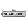 Combo 6 Placas De Sinalização Sala De Jogos 30x7 Acesso - B-523/3 F9e - 2